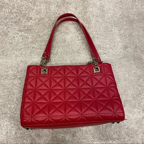 Kate Spade NY Sedgewick Place Small Phoebe Shoulder Bag Red Quilted Leather - Picture 6 of 15